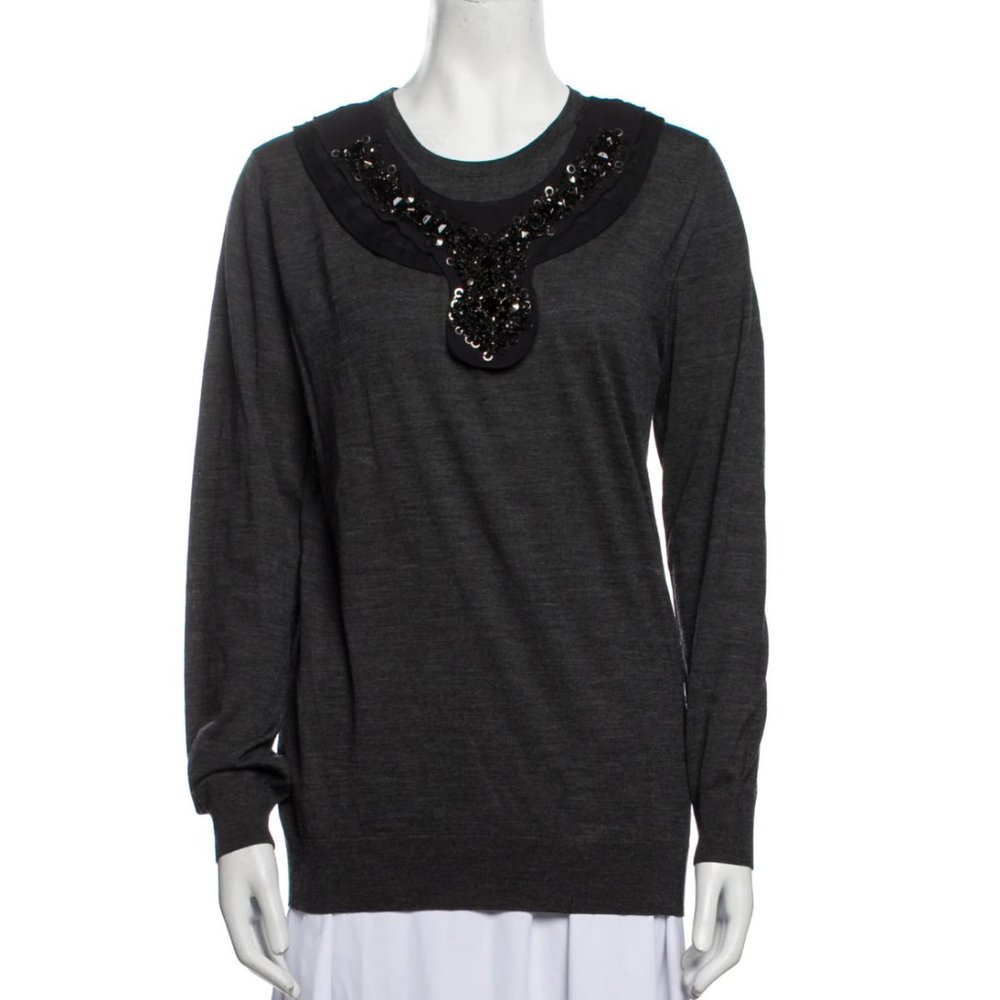 PRADA y2k bead embellished sweater top